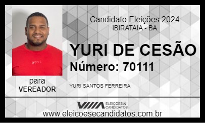 Candidato YURI DE CESÃO 2024 - IBIRATAIA - Eleições