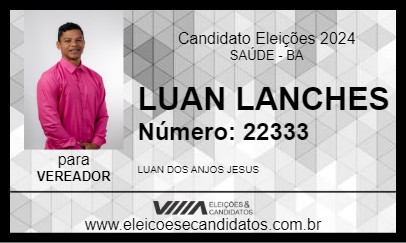 Candidato LUAN LANCHES 2024 - SAÚDE - Eleições