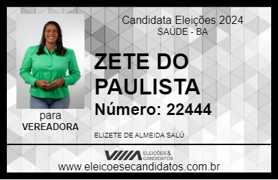 Candidato ZETE DO PAULISTA 2024 - SAÚDE - Eleições