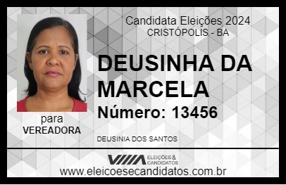 Candidato DEUSINHA DA MARCELA 2024 - CRISTÓPOLIS - Eleições