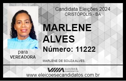 Candidato MARLENE ALVES 2024 - CRISTÓPOLIS - Eleições