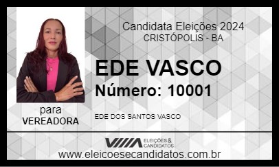 Candidato EDE VASCO 2024 - CRISTÓPOLIS - Eleições