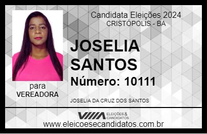 Candidato JOSELIA SANTOS 2024 - CRISTÓPOLIS - Eleições