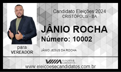 Candidato JÂNIO ROCHA 2024 - CRISTÓPOLIS - Eleições