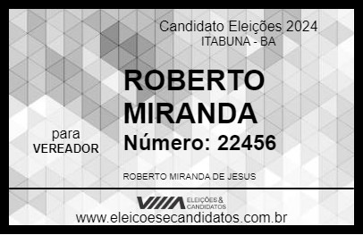 Candidato ROBERTO MIRANDA 2024 - ITABUNA - Eleições