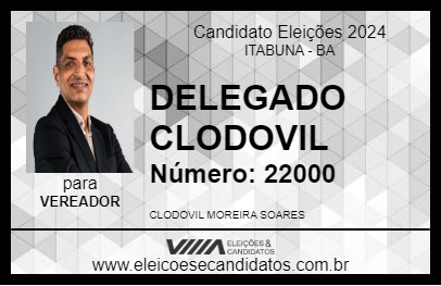 Candidato DELEGADO CLODOVIL 2024 - ITABUNA - Eleições