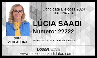 Candidato LÚCIA SAADI 2024 - ITABUNA - Eleições