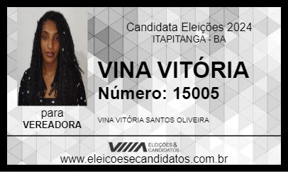 Candidato VINA VITÓRIA 2024 - ITAPITANGA - Eleições