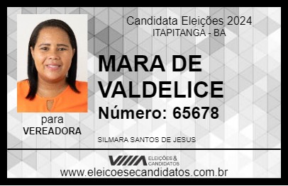 Candidato MARA DE VALDELICE 2024 - ITAPITANGA - Eleições