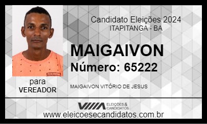 Candidato MAIGAIVON 2024 - ITAPITANGA - Eleições