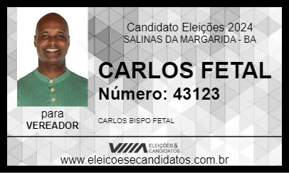 Candidato CARLOS FETAL 2024 - SALINAS DA MARGARIDA - Eleições