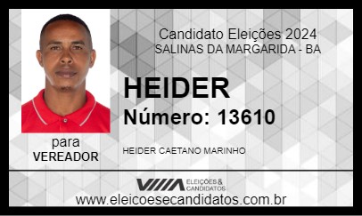 Candidato HEIDER 2024 - SALINAS DA MARGARIDA - Eleições