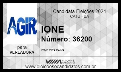 Candidato IONE 2024 - CATU - Eleições