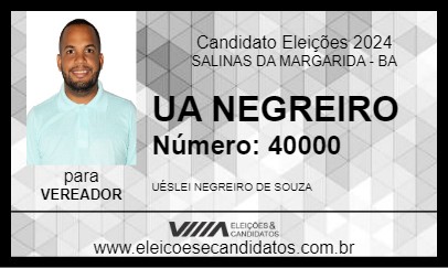 Candidato UA NEGREIRO 2024 - SALINAS DA MARGARIDA - Eleições