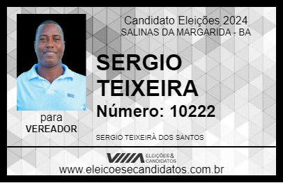 Candidato SERGIO TEIXEIRA 2024 - SALINAS DA MARGARIDA - Eleições