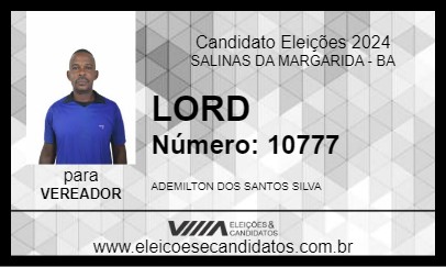 Candidato LORD 2024 - SALINAS DA MARGARIDA - Eleições