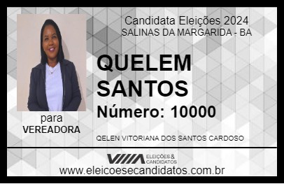 Candidato QELEN SANTOS 2024 - SALINAS DA MARGARIDA - Eleições