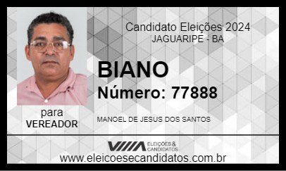 Candidato BIANO 2024 - JAGUARIPE - Eleições