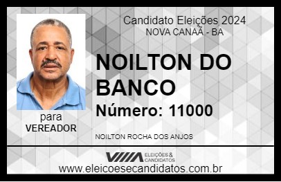 Candidato NOILTON DO BANCO 2024 - NOVA CANAÃ - Eleições