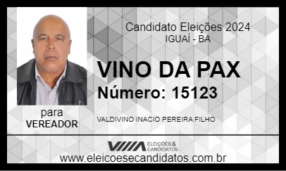 Candidato VINO DA PAX 2024 - IGUAÍ - Eleições