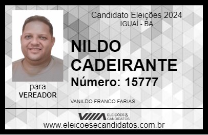 Candidato NILDO CADEIRANTE 2024 - IGUAÍ - Eleições