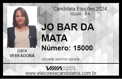 Candidato JO BAR DA MATA 2024 - IGUAÍ - Eleições