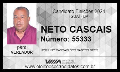 Candidato NETO CASCAIS 2024 - IGUAÍ - Eleições