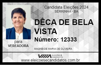 Candidato DÊCA DE BELA VISTA 2024 - SERRINHA - Eleições