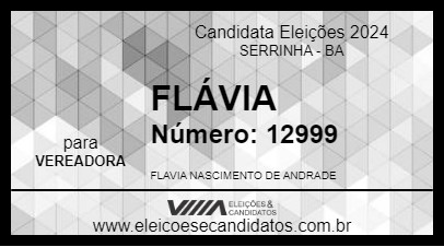 Candidato FLÁVIA 2024 - SERRINHA - Eleições