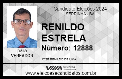 Candidato RENILDO ESTRELA 2024 - SERRINHA - Eleições