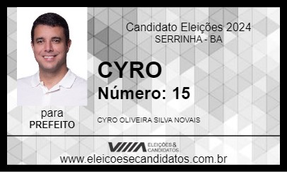 Candidato CYRO 2024 - SERRINHA - Eleições