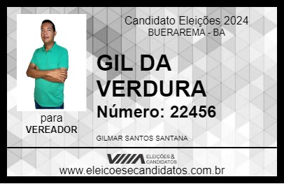 Candidato GIL DA VERDURA 2024 - BUERAREMA - Eleições