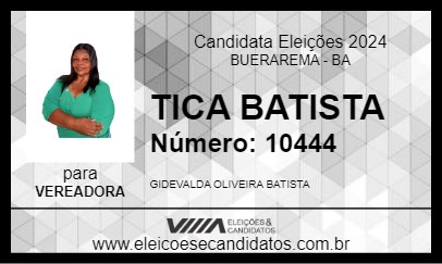 Candidato TICA BATISTA 2024 - BUERAREMA - Eleições