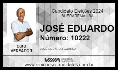 Candidato JOSÉ EDUARDO 2024 - BUERAREMA - Eleições