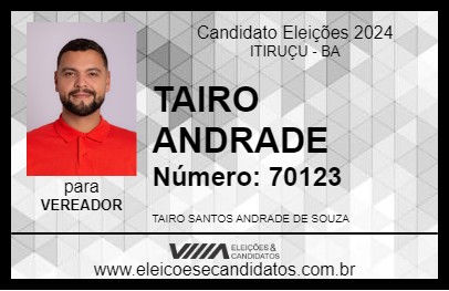 Candidato TAIRO ANDRADE 2024 - ITIRUÇU - Eleições