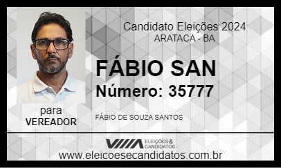 Candidato FÁBIO SAN 2024 - ARATACA - Eleições