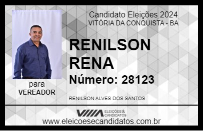 Candidato RENILSON RENA 2024 - VITÓRIA DA CONQUISTA - Eleições