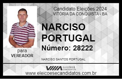 Candidato NARCISO PORTUGAL 2024 - VITÓRIA DA CONQUISTA - Eleições