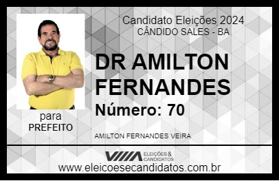 Candidato DR AMILTON FERNANDES 2024 - CÂNDIDO SALES - Eleições