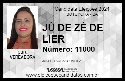 Candidato JÚ DE ZÉ DE LIER 2024 - BOTUPORÃ - Eleições