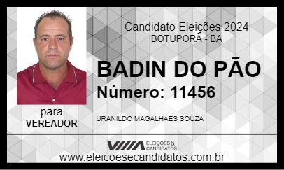 Candidato BADIN DO PÃO 2024 - BOTUPORÃ - Eleições