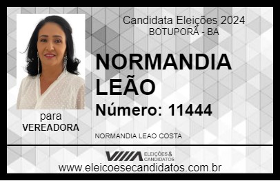 Candidato NORMANDIA LEÃO 2024 - BOTUPORÃ - Eleições