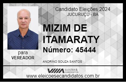 Candidato MIZIM DE ITAMARATY 2024 - JUCURUÇU - Eleições