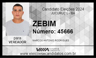 Candidato ZEBIM 2024 - JUCURUÇU - Eleições