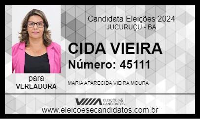 Candidato CIDA VIEIRA 2024 - JUCURUÇU - Eleições