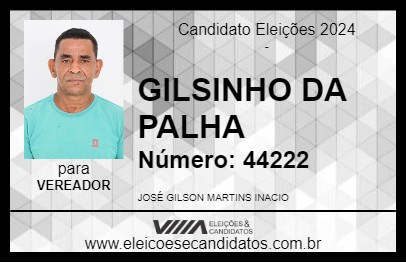 Candidato GILSINHO DA PALHA 2024 - JUCURUÇU - Eleições