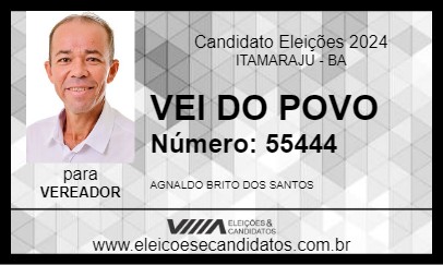 Candidato VEI DO POVO 2024 - ITAMARAJU - Eleições