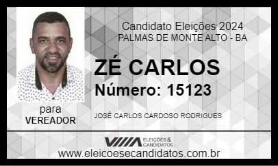 Candidato ZÉ CARLOS 2024 - PALMAS DE MONTE ALTO - Eleições