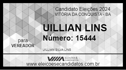 Candidato UILLIAN LINS 2024 - VITÓRIA DA CONQUISTA - Eleições