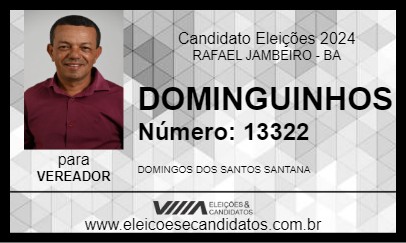 Candidato DOMINGUINHOS 2024 - RAFAEL JAMBEIRO - Eleições